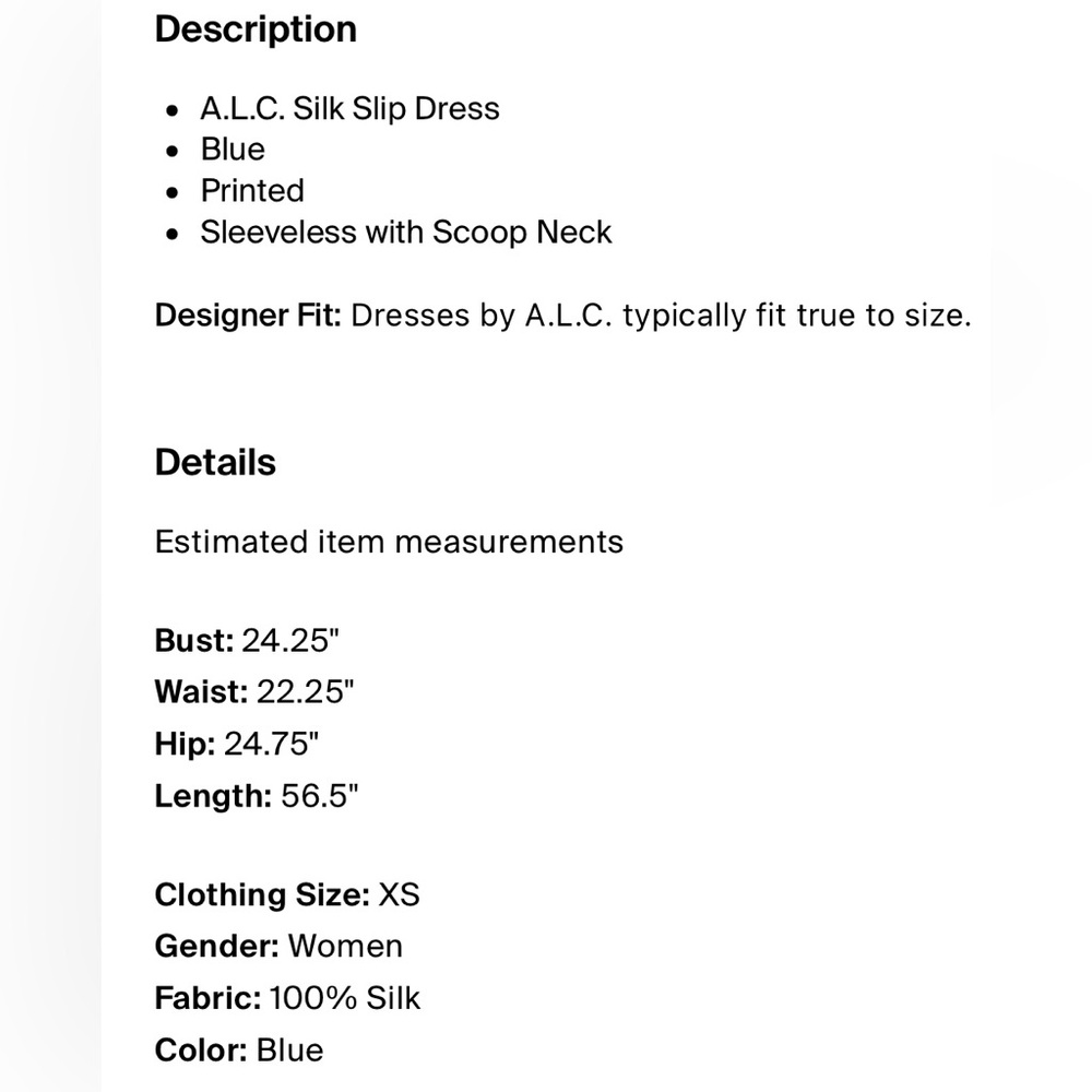 A.L.C. Silk long, turquoise floral dress. - Picture 4 of 4